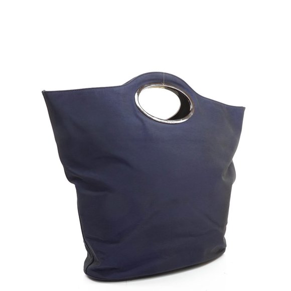 Auth Gucci Hand Bag Navy Blue Nylon #8276G52 - Picture 3 of 15